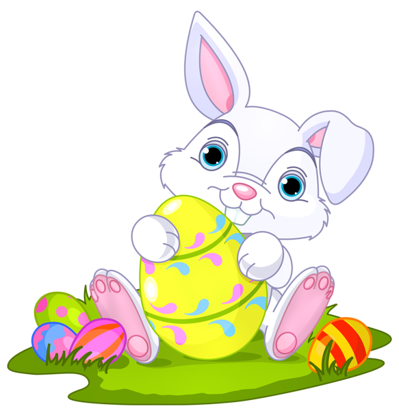 Free Rabbit Rabbit Flower Easter Clipart Clipart Transparent Background