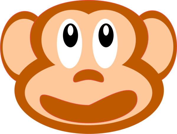Free Monkey Facial Expression Nose Smile Clipart Clipart Transparent Background