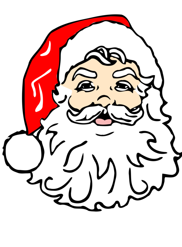 Free Christmas Hair Santa Claus Face Clipart Clipart Transparent Background