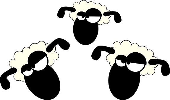 Free Sheep Eyewear Cartoon Black And White Clipart Clipart Transparent Background