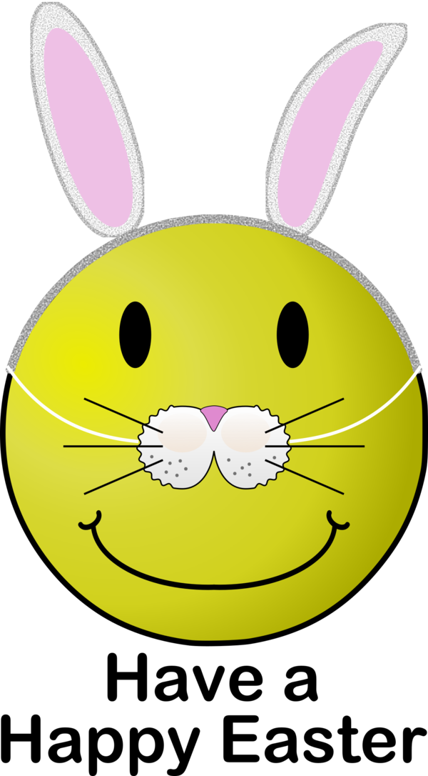 Free Easter Whiskers Smile Rabbit Clipart Clipart Transparent Background