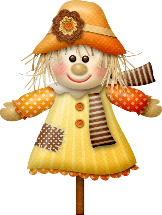 Free Autumn Doll Scarecrow Christmas Ornament Clipart Clipart Transparent Background