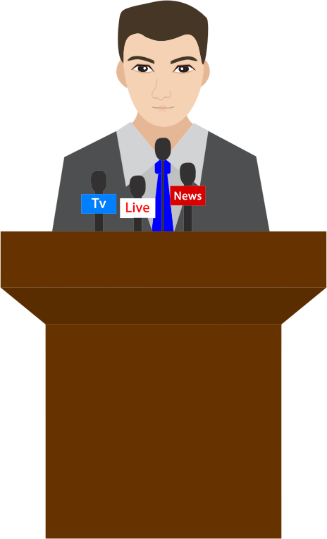 Free Job Public Speaking Cartoon Standing Clipart Clipart Transparent Background