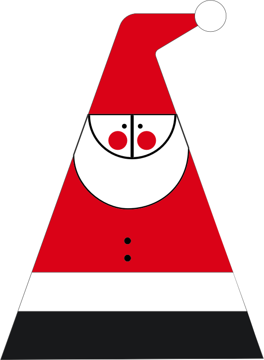 Free Reindeer Santa Claus Cone Line Clipart Clipart Transparent Background