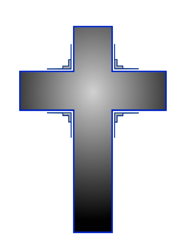 Free Christian Cross Symbol Line Clipart Clipart Transparent Background