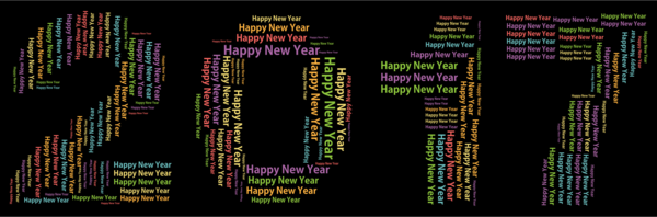 Free New Year Text Line Clipart Clipart Transparent Background