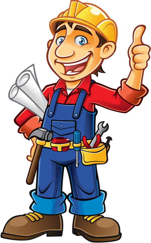 Free Construction Worker Cartoon Male Boy Clipart Clipart Transparent Background