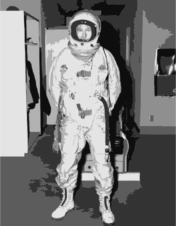 Free Astronaut Black And White Standing T Shirt Clipart Clipart Transparent Background