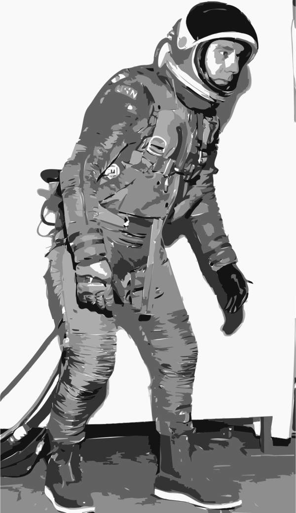 Free Astronaut Black And White Soldier Astronaut Clipart Clipart Transparent Background