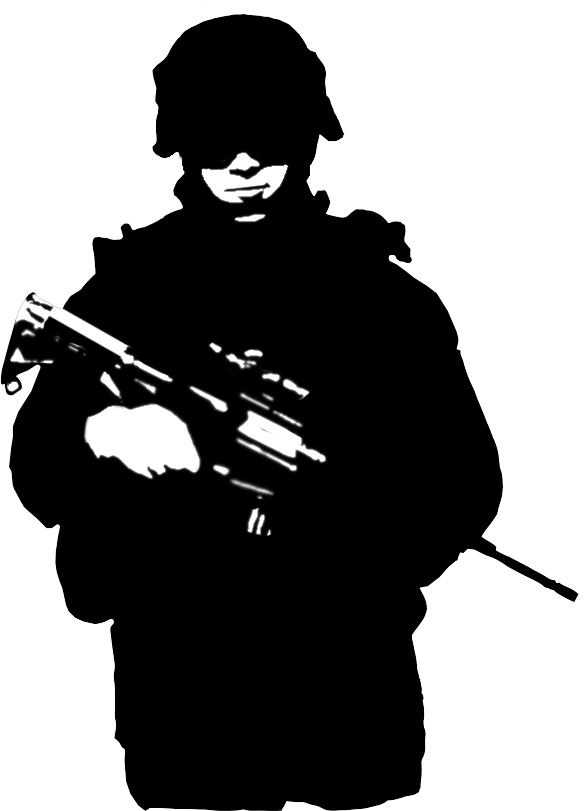 Free Soldier Silhouette Black And White String Instrument Clipart Clipart Transparent Background