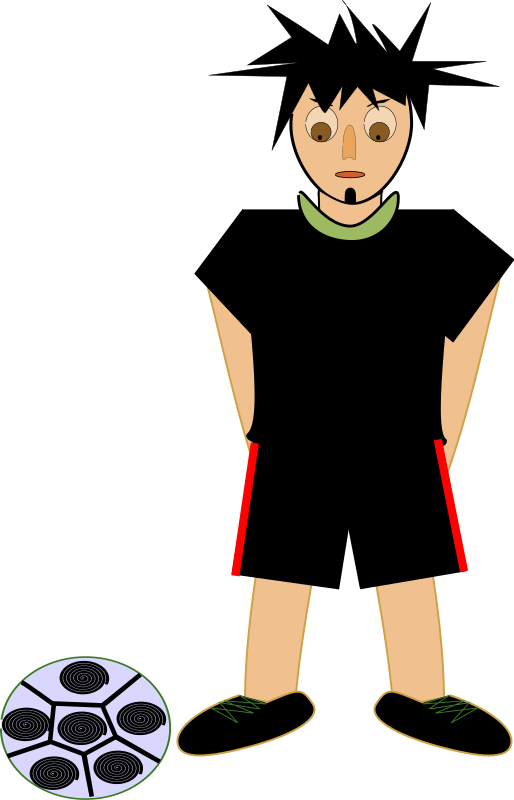 Free Football Male Boy Line Clipart Clipart Transparent Background