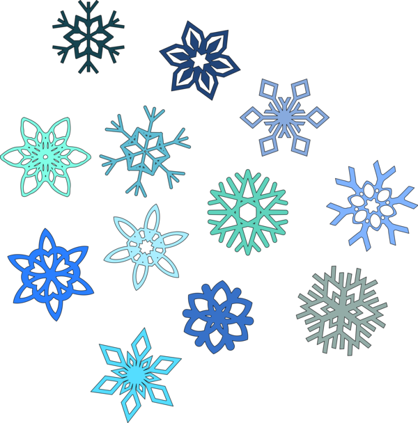 Free Snowflake Line Symmetry Flower Clipart Clipart Transparent Background
