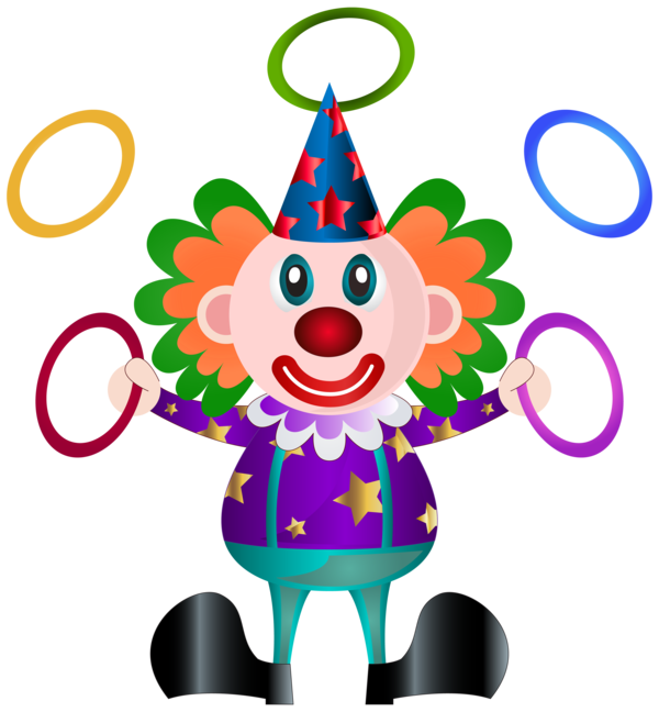 Free Clown Clown Line Baby Toys Clipart Clipart Transparent Background