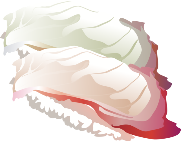 Free Sushi Jaw Peach Clipart Clipart Transparent Background