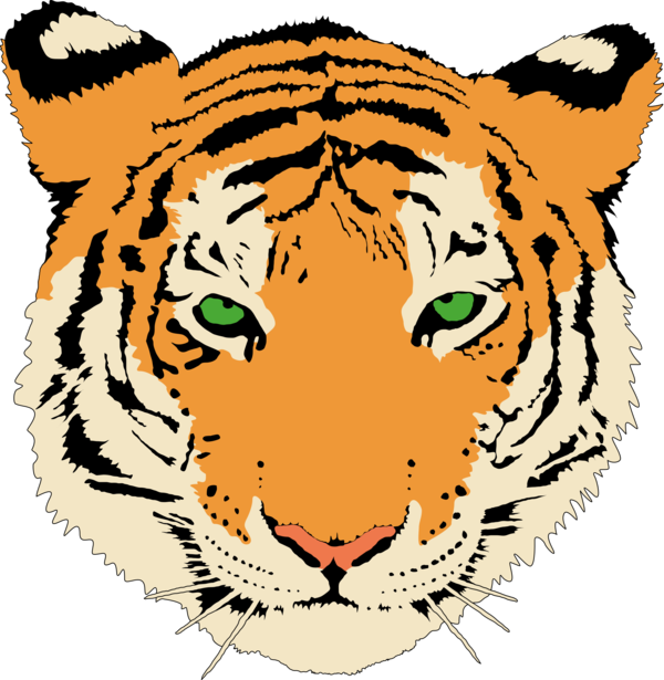 Free Tiger Face Tiger Wildlife Clipart Clipart Transparent Background