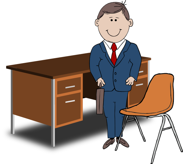 Free Job Furniture Desk Cartoon Clipart Clipart Transparent Background