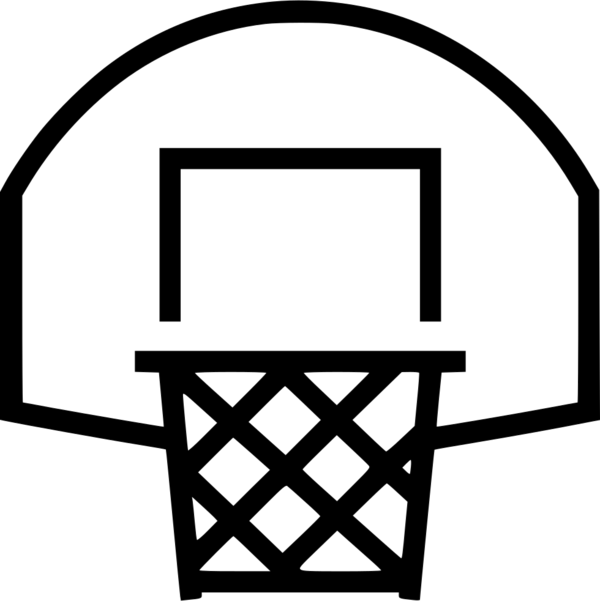 Free Basketball Black And White Line Area Clipart Clipart Transparent Background