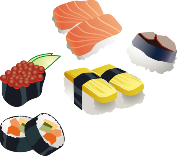 Free Sushi Cuisine Food Sushi Clipart Clipart Transparent Background