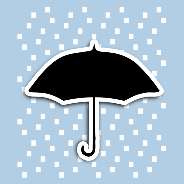 Free Rain Umbrella Sky Line Clipart Clipart Transparent Background