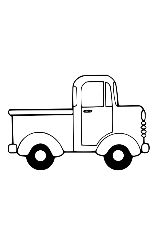 Free Truck Car Transport Line Art Clipart Clipart Transparent Background