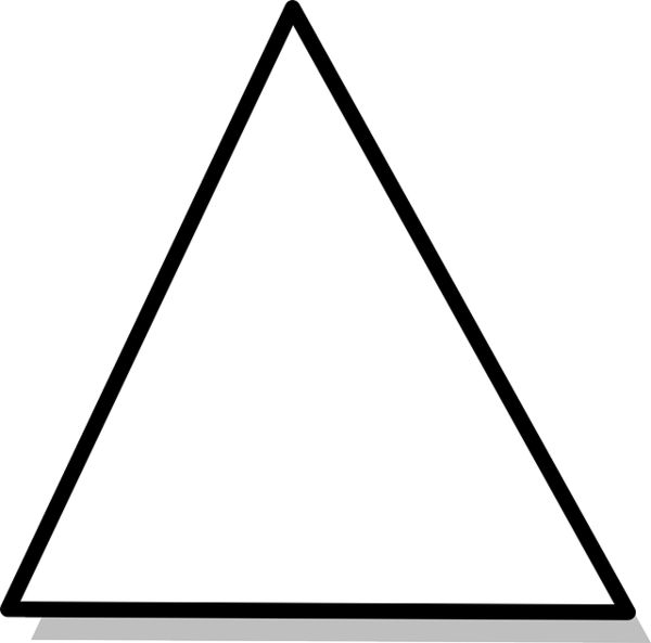 Free Book Triangle Black And White Line Clipart Clipart Transparent Background
