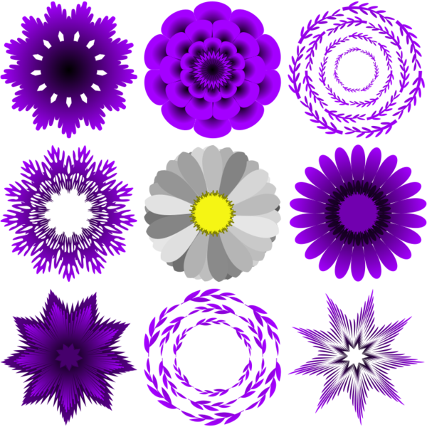 Free Daisy Flower Violet Flora Clipart Clipart Transparent Background