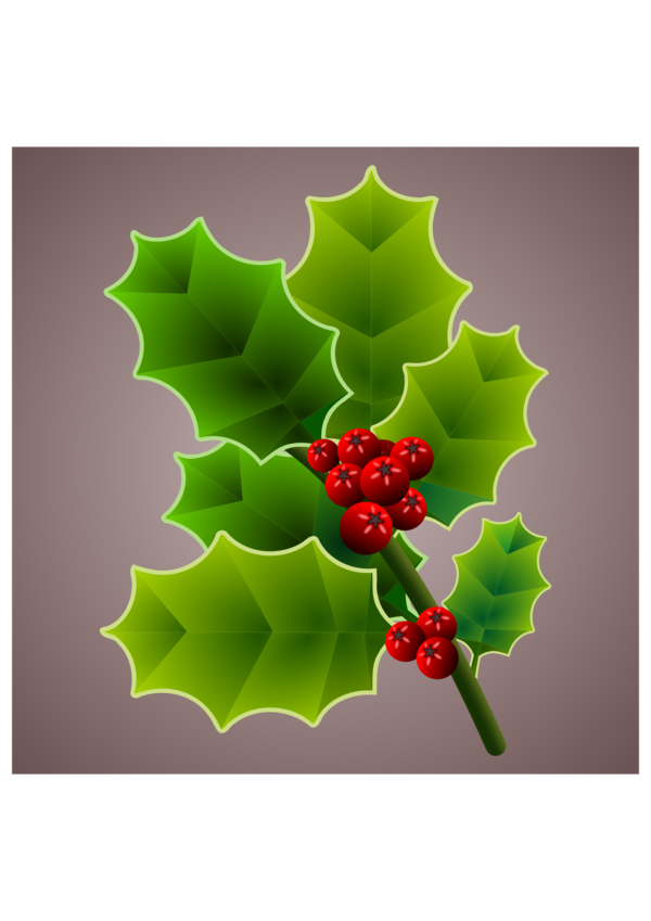 Free Christmas Leaf Aquifoliaceae Holly Clipart Clipart Transparent Background
