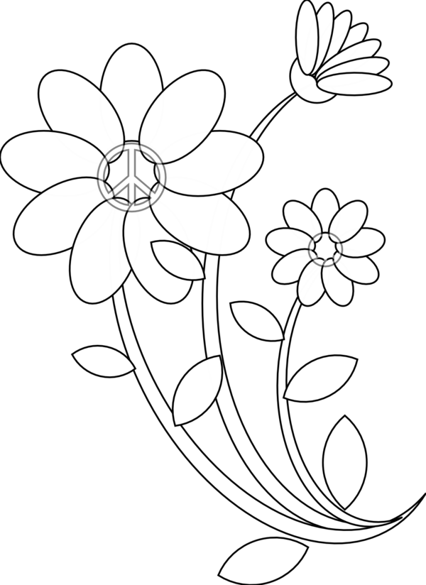 Free Tree Flower Flora Black And White Clipart Clipart Transparent Background
