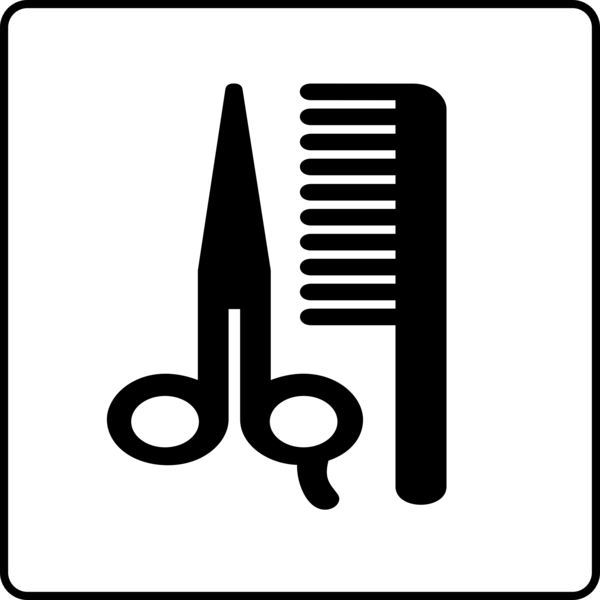 Free Barber Black And White Text Line Clipart Clipart Transparent Background