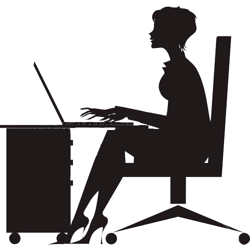 Free Business Woman Furniture Sitting Standing Clipart Clipart Transparent Background