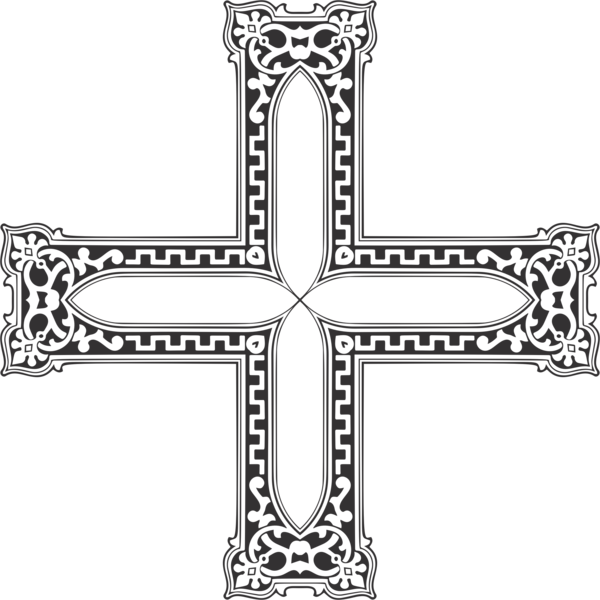 Free Christian Cross Black And White Text Clipart Clipart Transparent Background