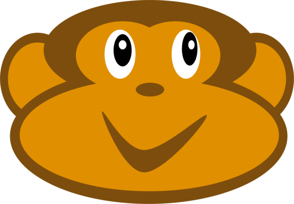 Free Monkey Smile Smiley Emoticon Clipart Clipart Transparent Background