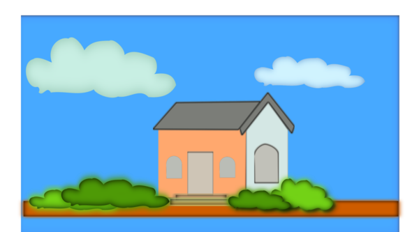 Free House Sky Home Cartoon Clipart Clipart Transparent Background