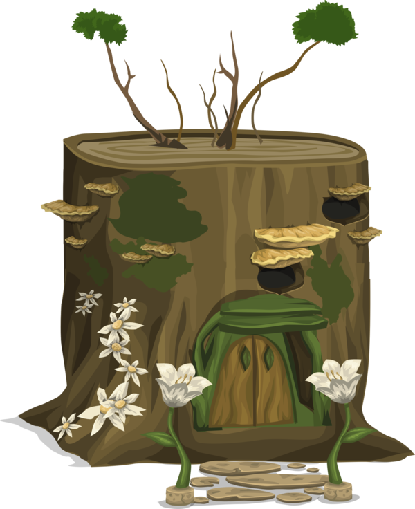Free House Flowerpot Plant Flower Clipart Clipart Transparent Background