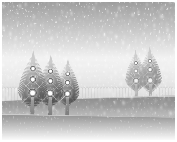 Free Winter Black And White Snow Tree Clipart Clipart Transparent Background