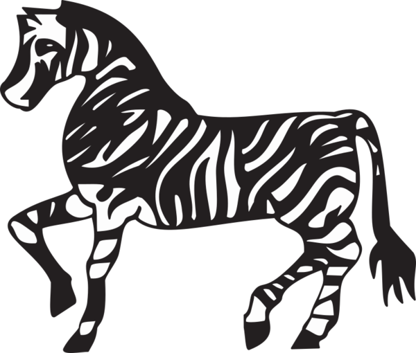 Free Zebra Black And White Horse Zebra Clipart Clipart Transparent Background