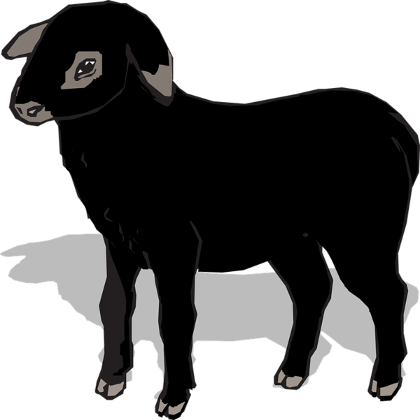 Free Sheep Bull Horn Black And White Clipart Clipart Transparent Background
