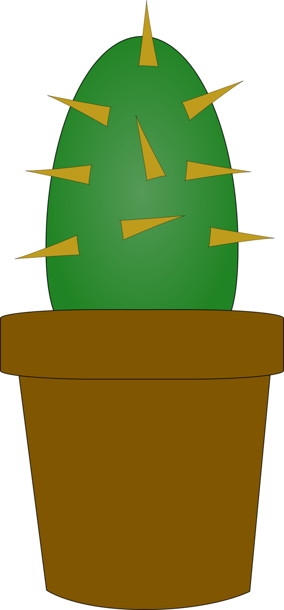Free Cactus Plant Flowerpot Clipart Clipart Transparent Background