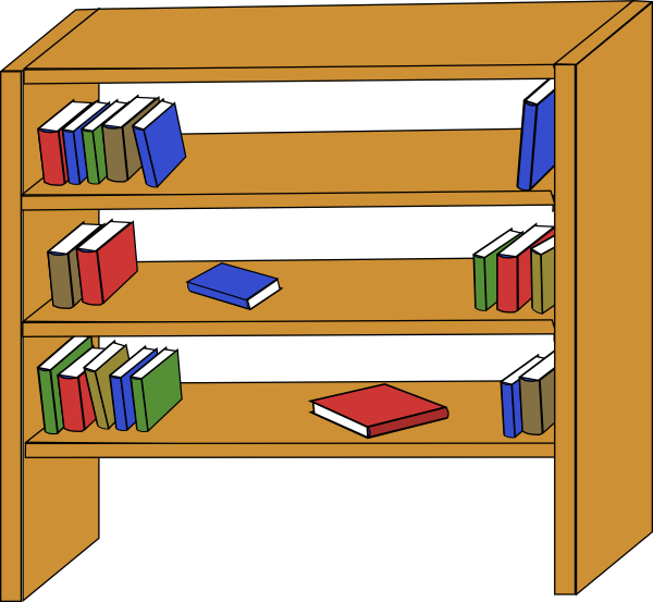 Free Book Furniture Table Shelving Clipart Clipart Transparent Background