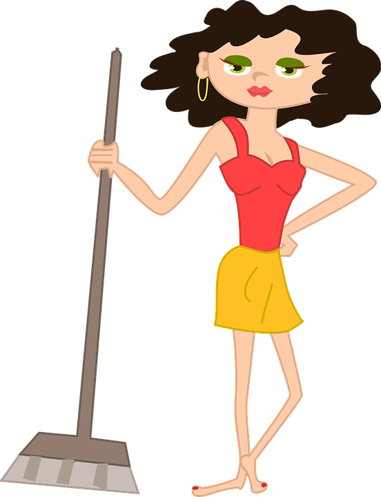 Free Janitor Cartoon Standing Joint Clipart Clipart Transparent Background