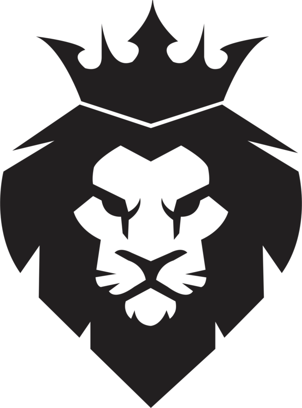 Free Lion Black And White Logo Symbol Clipart Clipart Transparent Background
