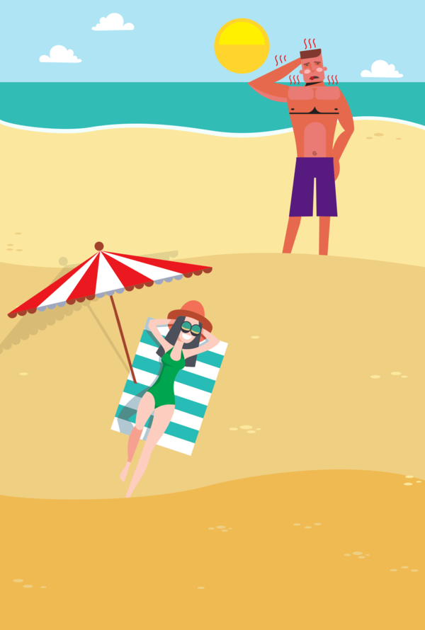 Free Summer Cartoon Summer Vacation Clipart Clipart Transparent Background