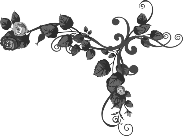 Free Fruit Black And White Branch Flora Clipart Clipart Transparent Background