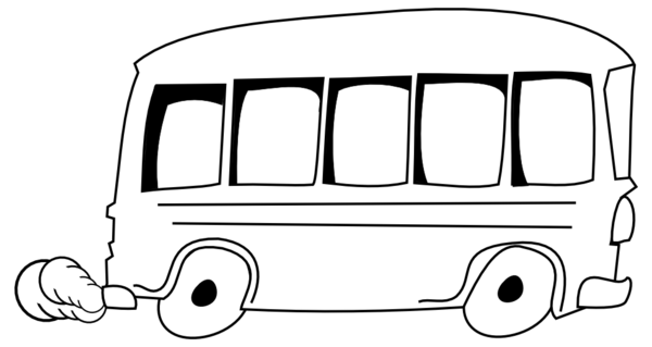 Free School Bus Black And White Text Transport Clipart Clipart Transparent Background