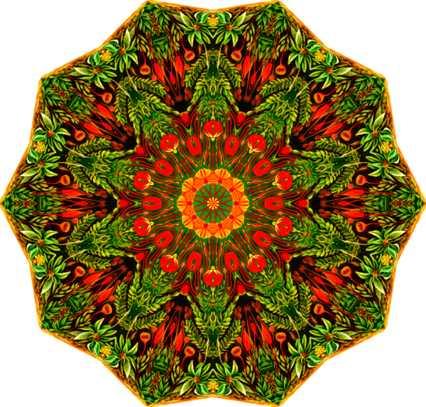 Free Leaf Leaf Textile Circle Clipart Clipart Transparent Background