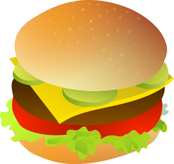 Free Fast Food Hamburger Cheeseburger Food Clipart Clipart Transparent Background
