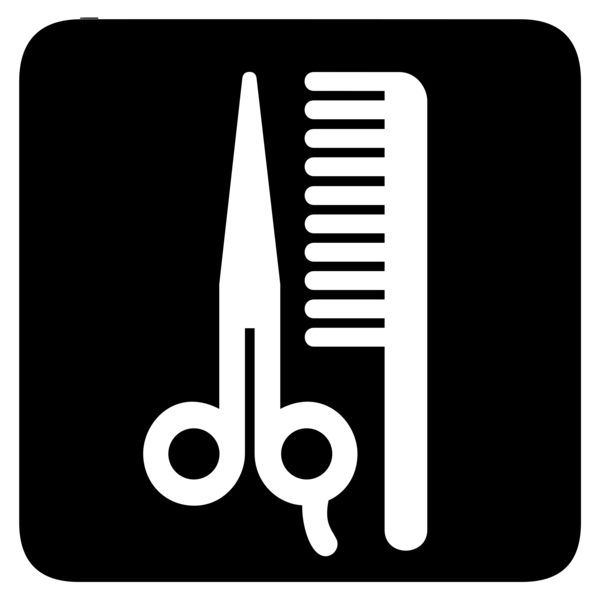 Free Barber Text Black And White Line Clipart Clipart Transparent Background