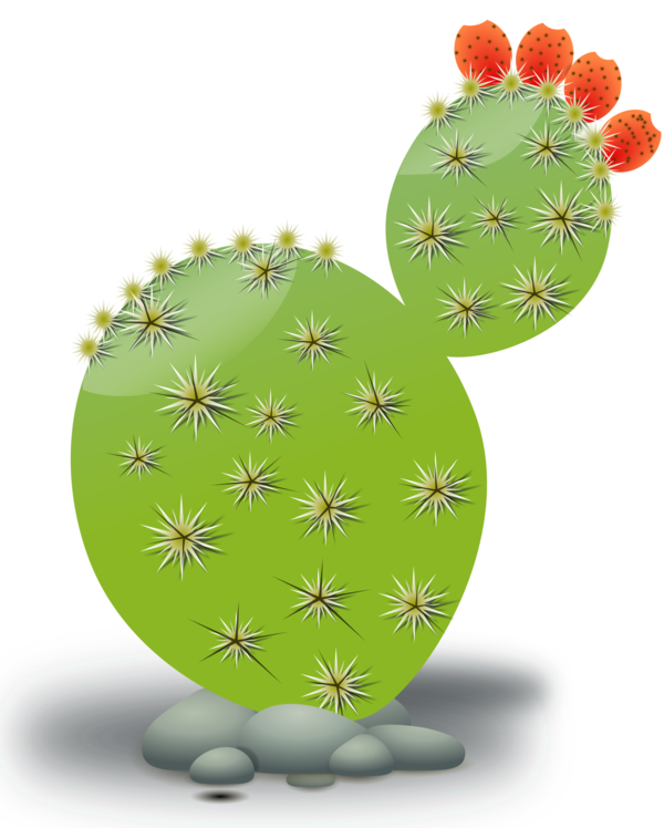 Free Cactus Flowerpot Plant Easter Egg Clipart Clipart Transparent Background