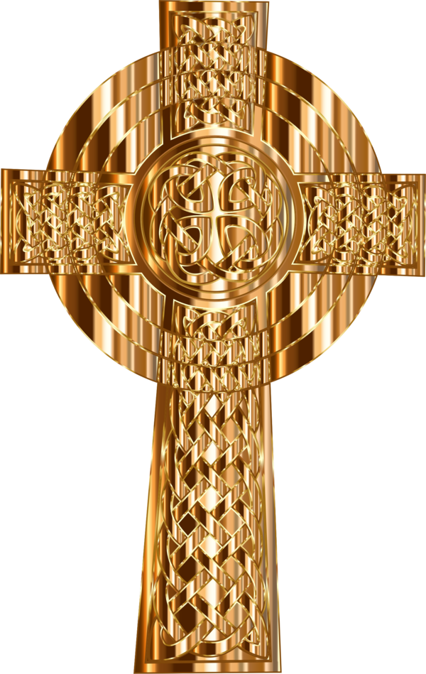 Free Christian Cross Brass Gold Clipart Clipart Transparent Background