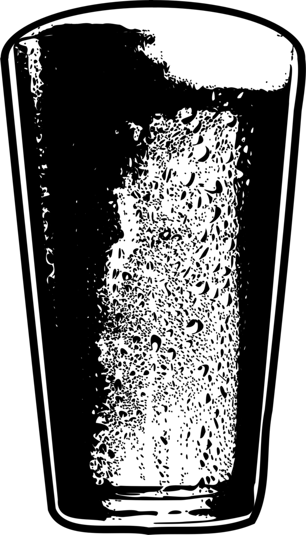 Free Beer Black And White Pint Glass Highball Glass Clipart Clipart Transparent Background